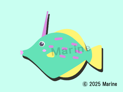 カワハギのイラスト